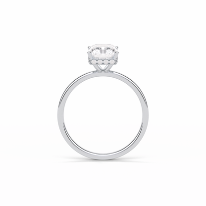 Radiant Hidden Halo Lab Grown Diamond Engagement Ring