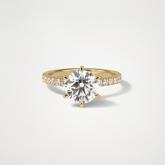 Radiant Pave Lab Grown Diamond Engagement Ring