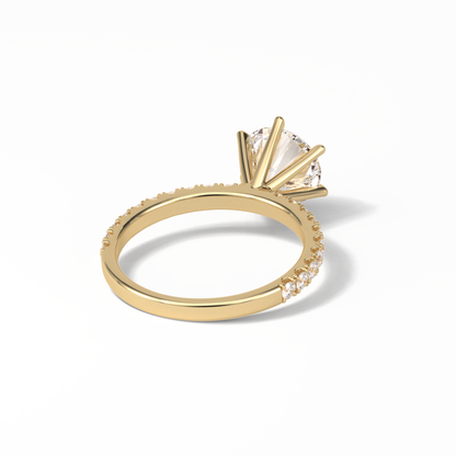 Radiant Pave Lab Grown Diamond Engagement Ring