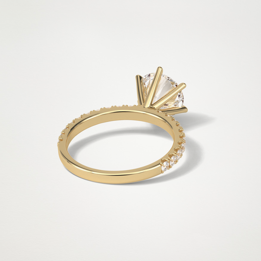 Radiant Pave Lab Grown Diamond Engagement Ring