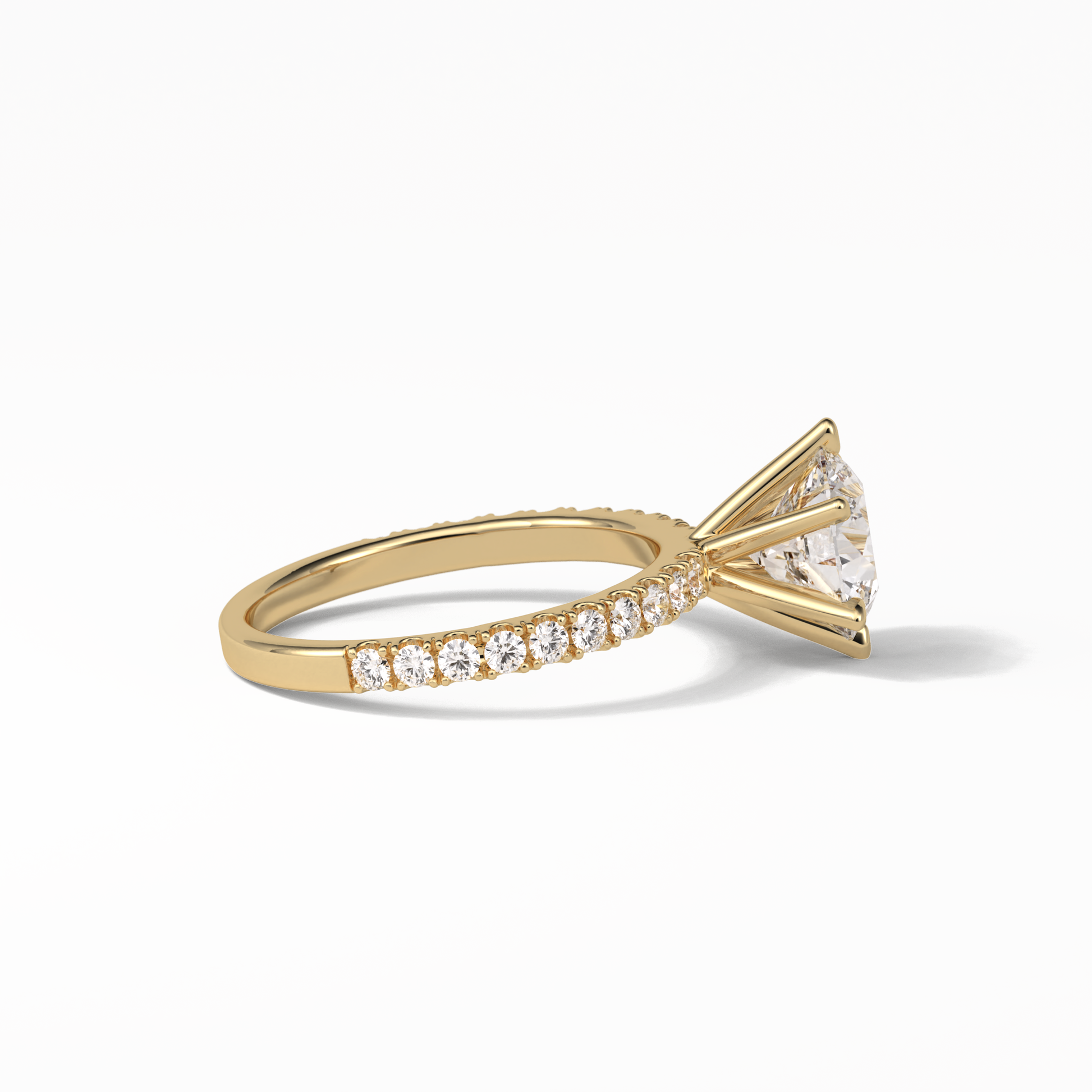 Radiant Pave Lab Grown Diamond Engagement Ring