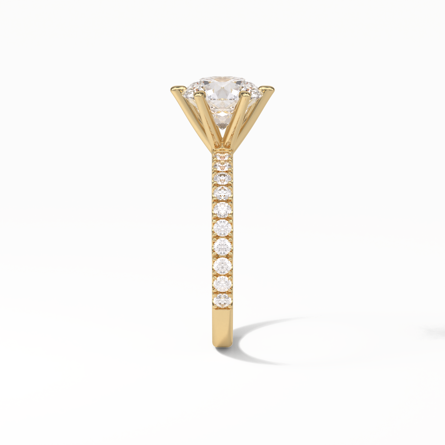 Radiant Pave Lab Grown Diamond Engagement Ring