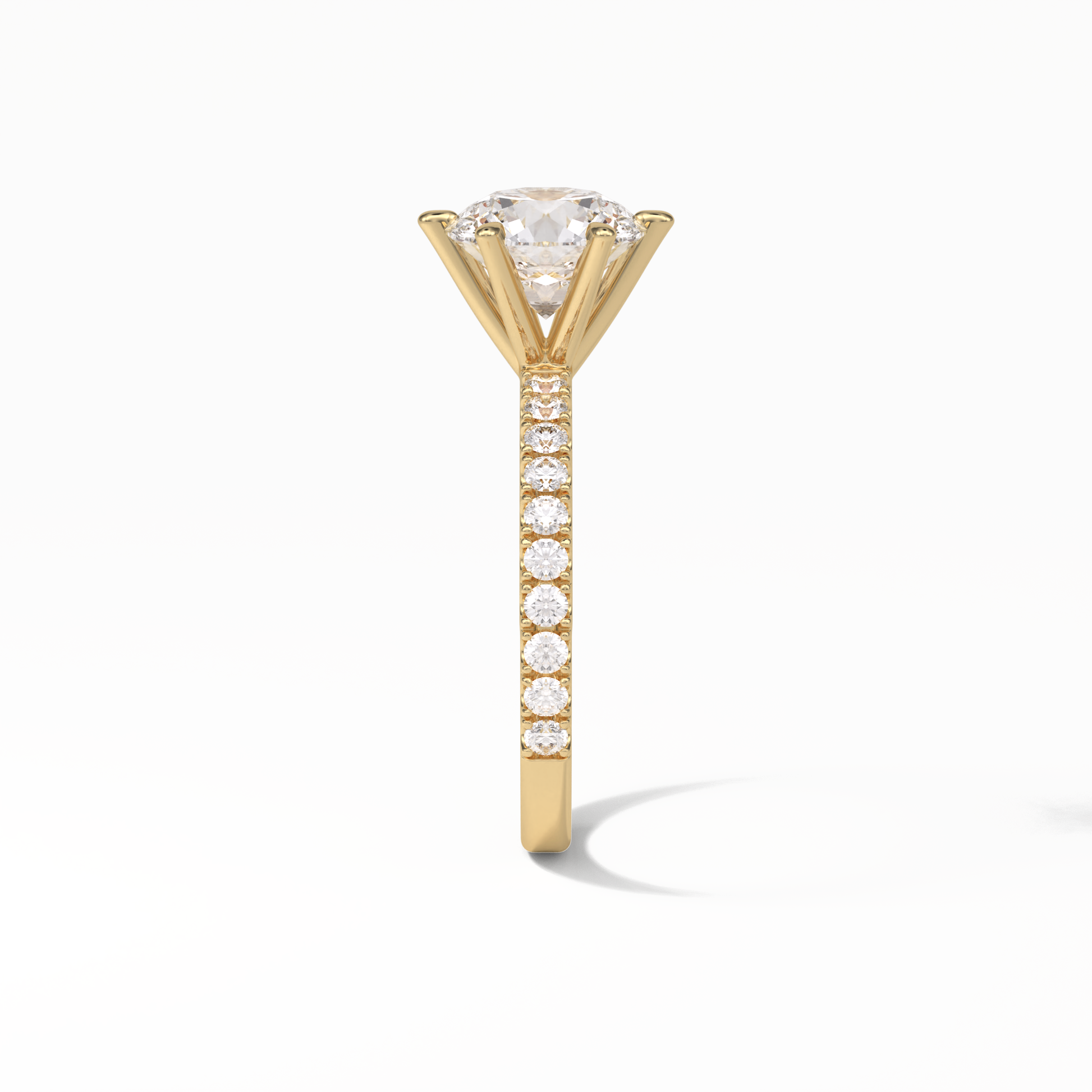 Radiant Pave Lab Grown Diamond Engagement Ring