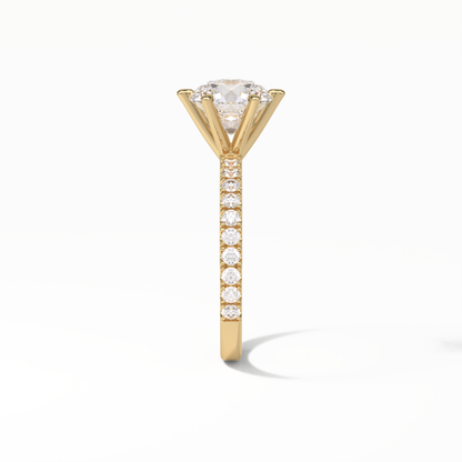 Radiant Pave Lab Grown Diamond Engagement Ring