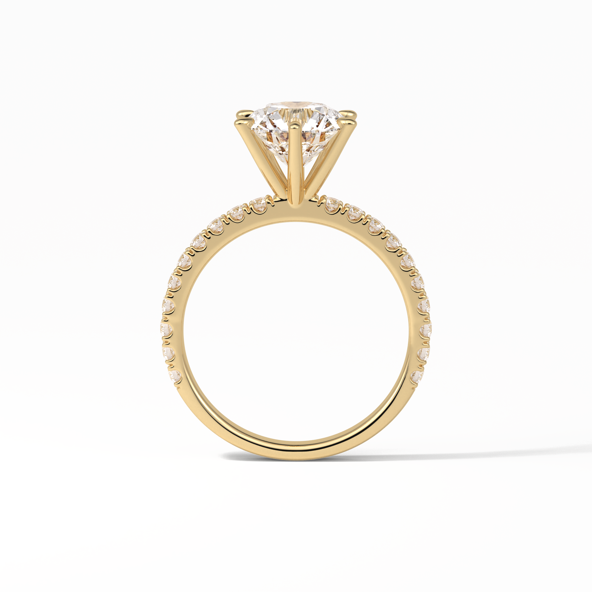 Radiant Pave Lab Grown Diamond Engagement Ring
