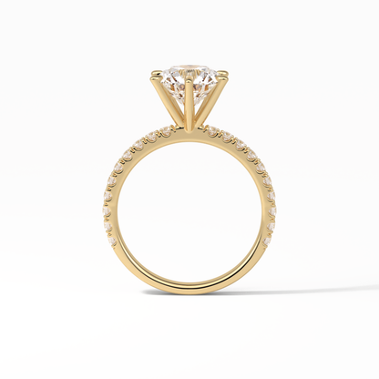Radiant Pave Lab Grown Diamond Engagement Ring