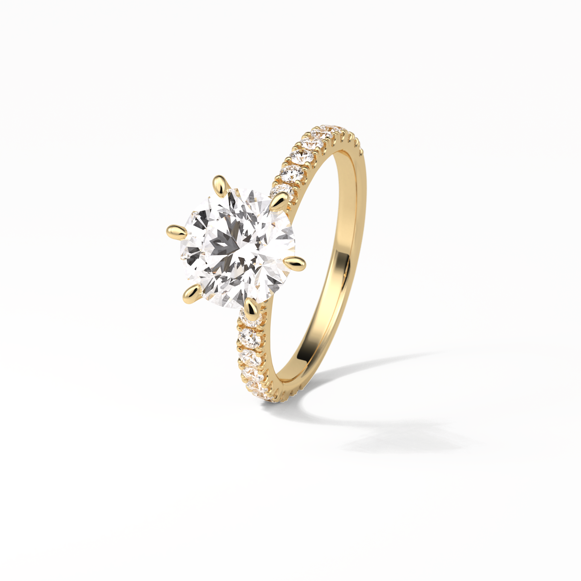 Radiant Pave Lab Grown Diamond Engagement Ring