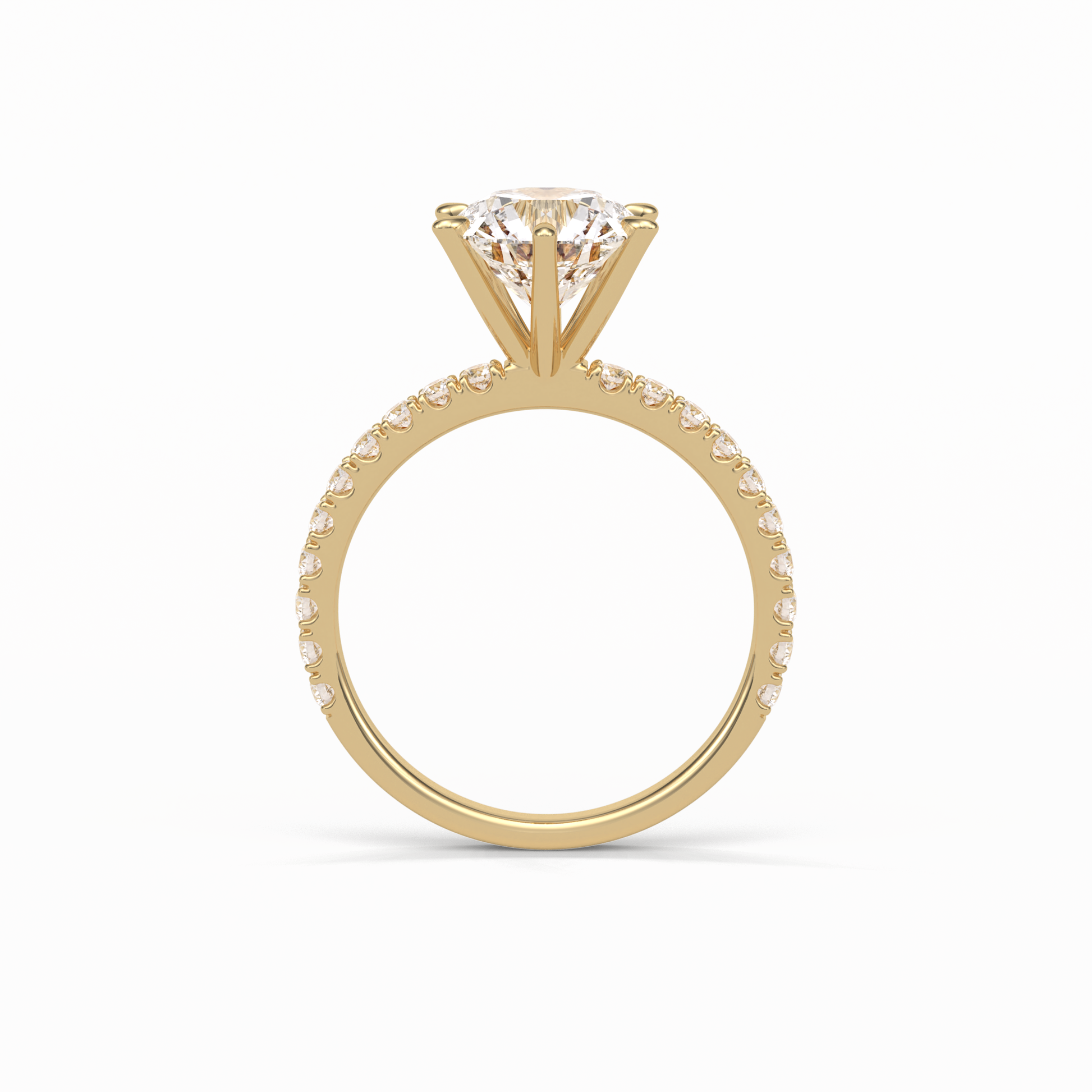 Radiant Pave Lab Grown Diamond Engagement Ring