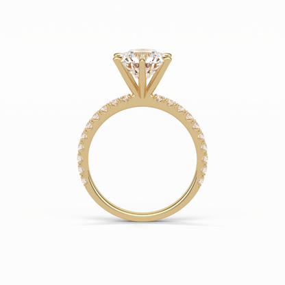 Radiant Pave Lab Grown Diamond Engagement Ring