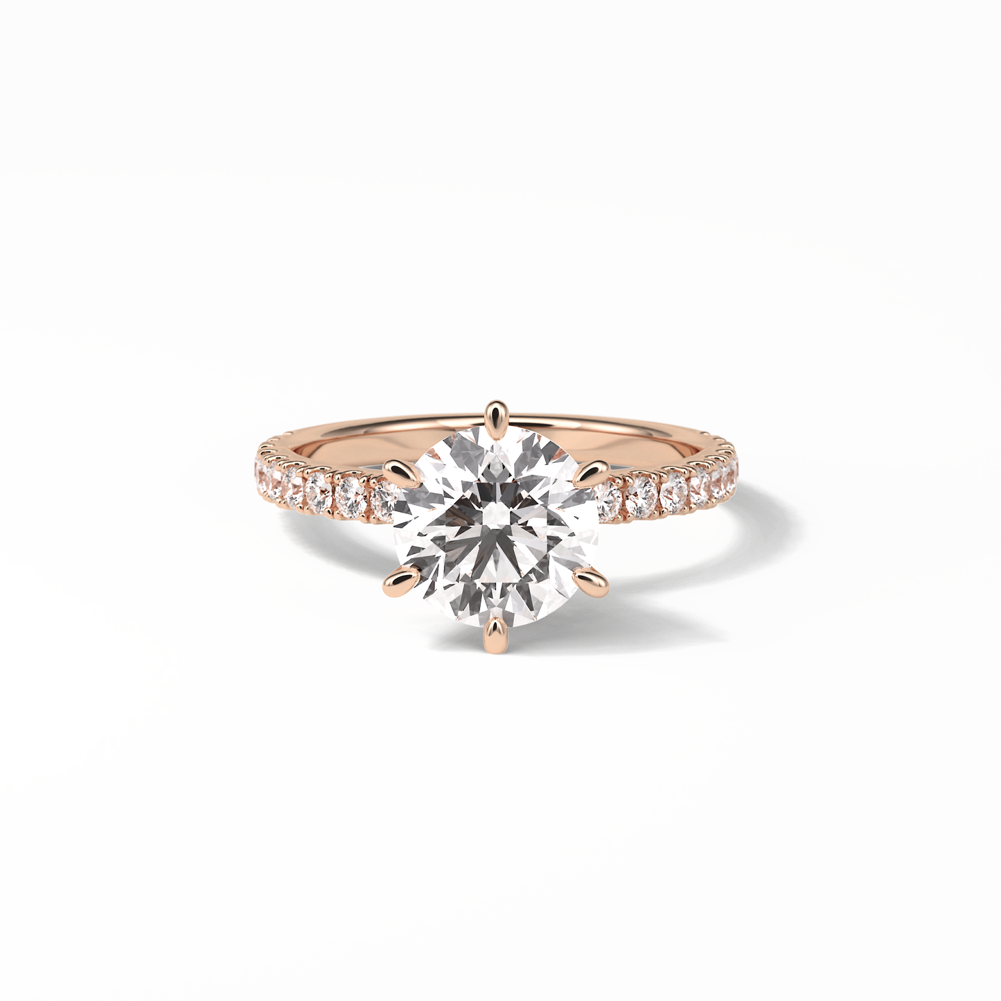 Radiant Pave Lab Grown Diamond Engagement Ring