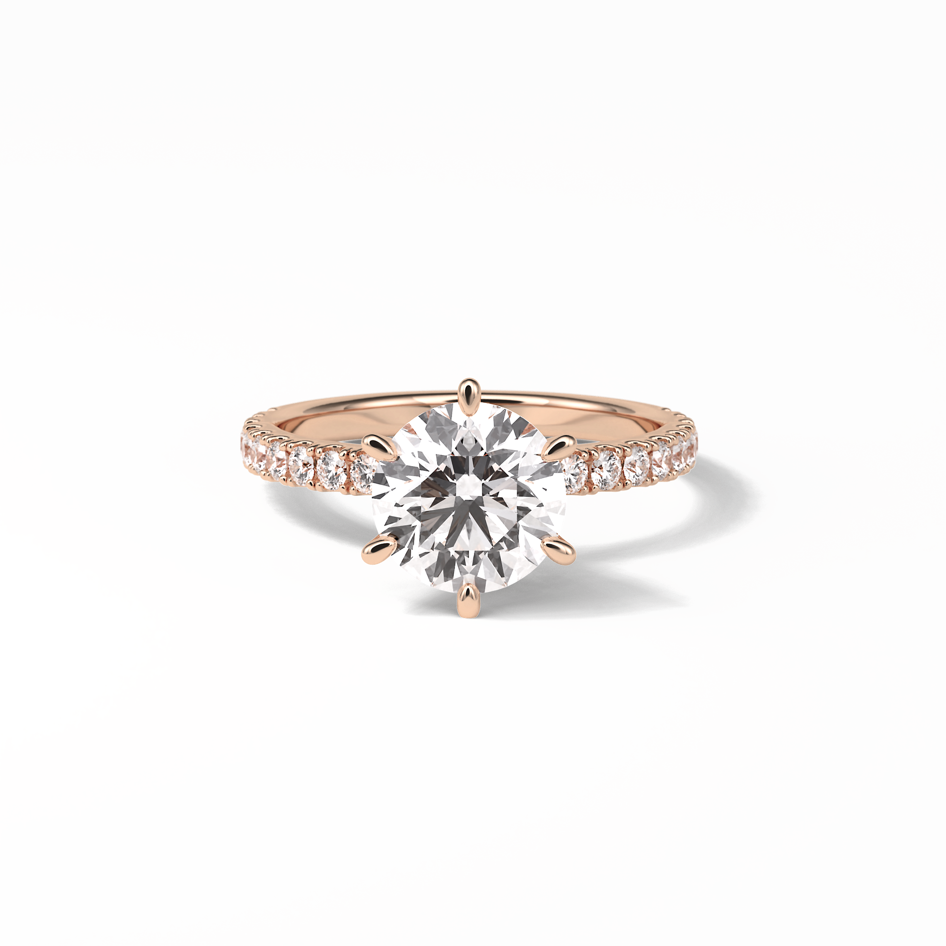 Radiant Pave Lab Grown Diamond Engagement Ring
