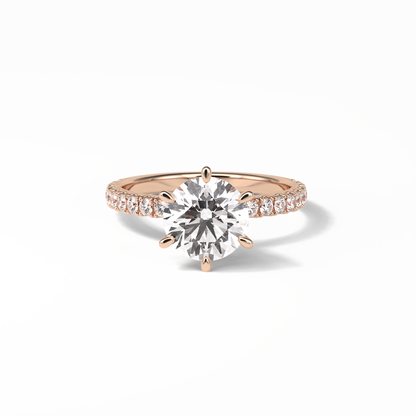 Radiant Pave Lab Grown Diamond Engagement Ring