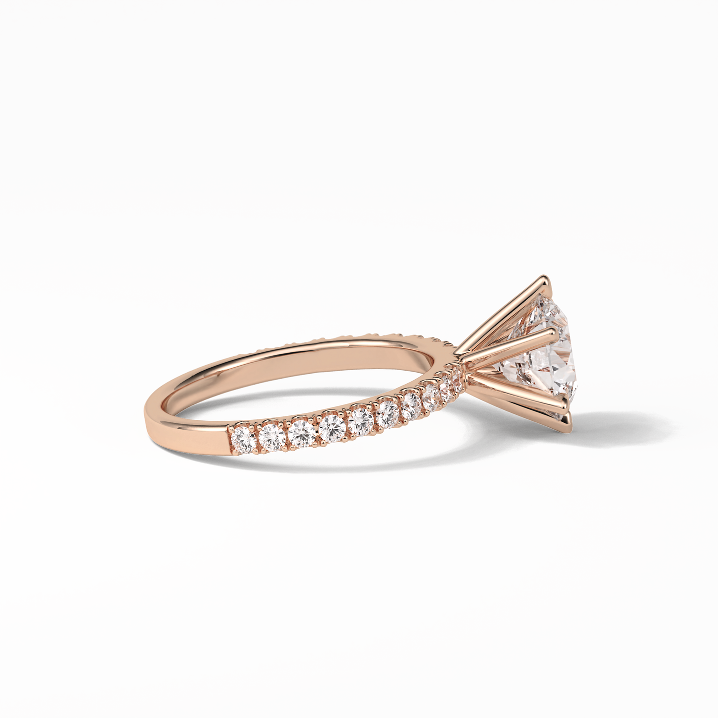 Radiant Pave Lab Grown Diamond Engagement Ring