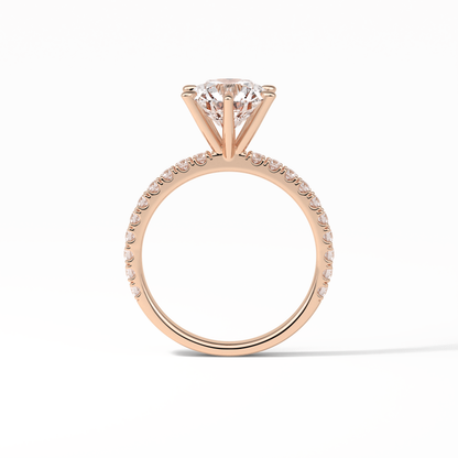 Radiant Pave Lab Grown Diamond Engagement Ring