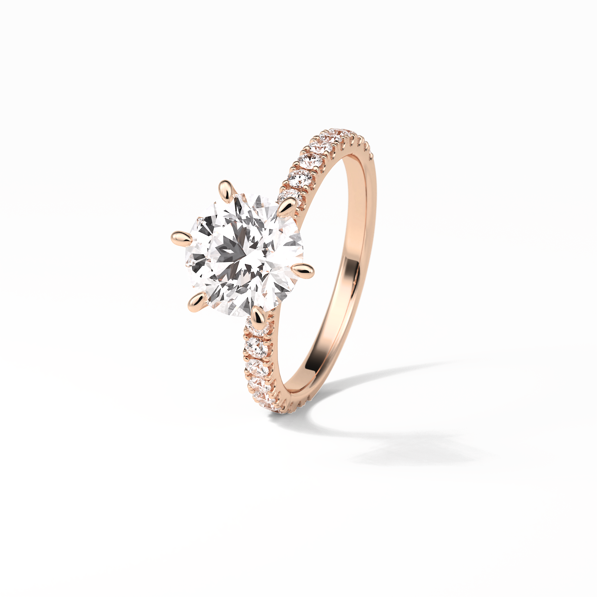 Radiant Pave Lab Grown Diamond Engagement Ring