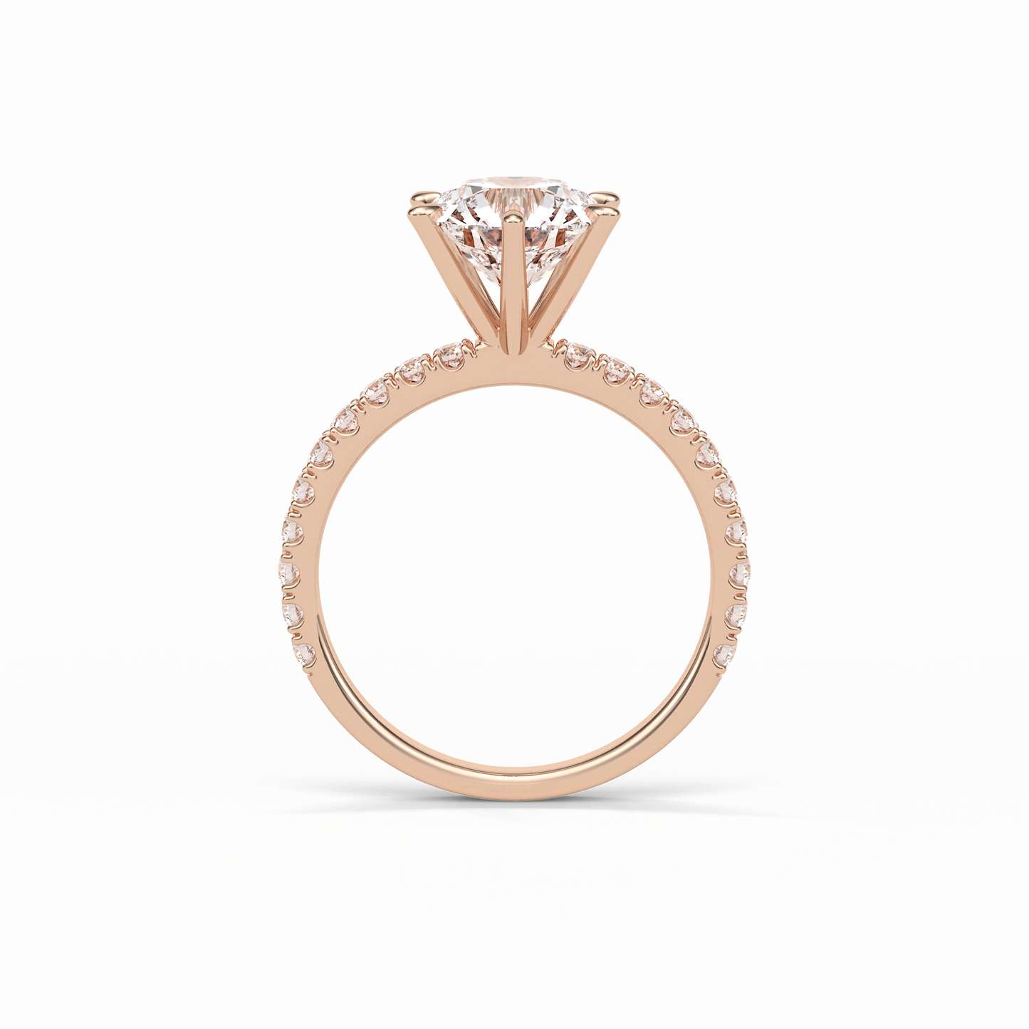 Radiant Pave Lab Grown Diamond Engagement Ring