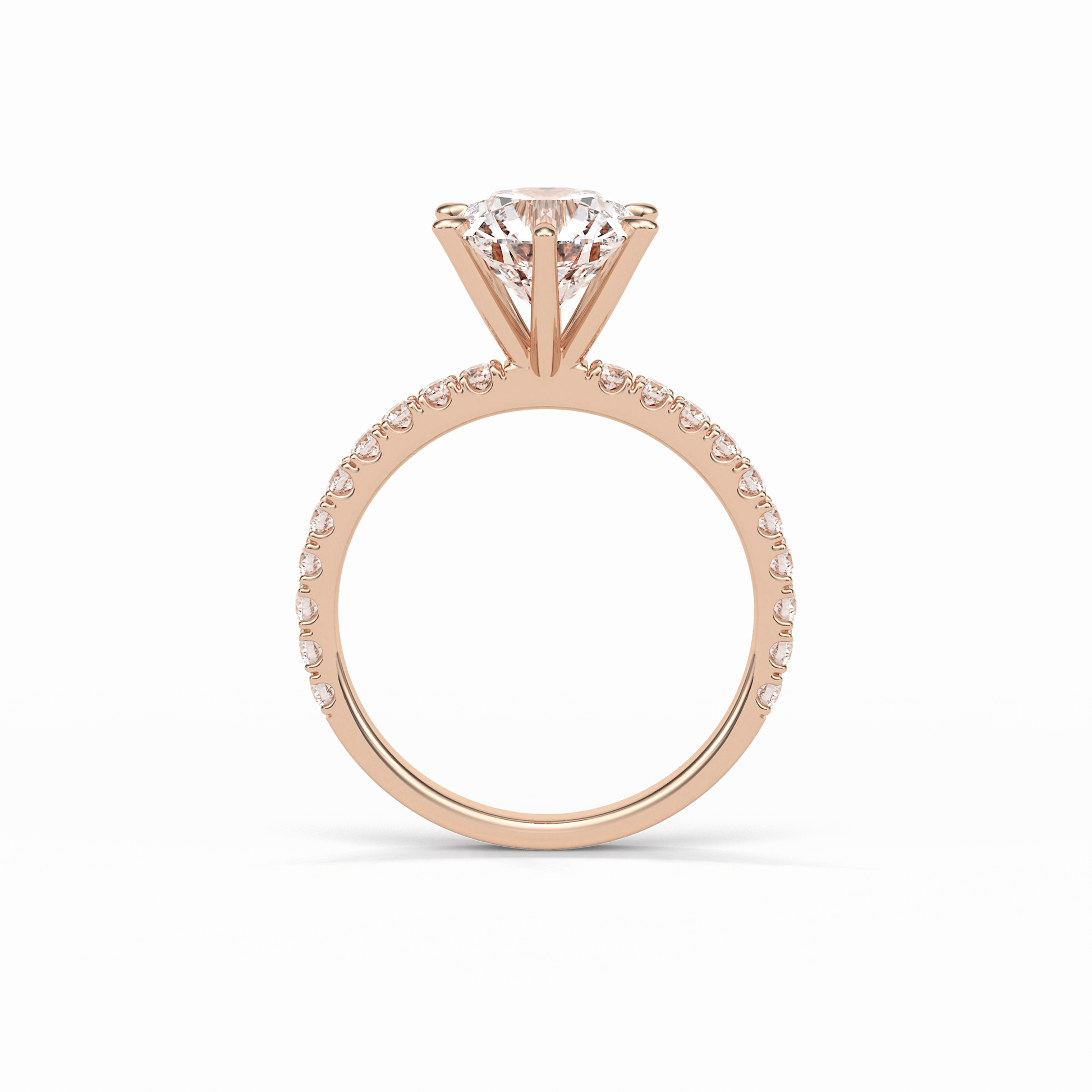 Radiant Pave Lab Grown Diamond Engagement Ring