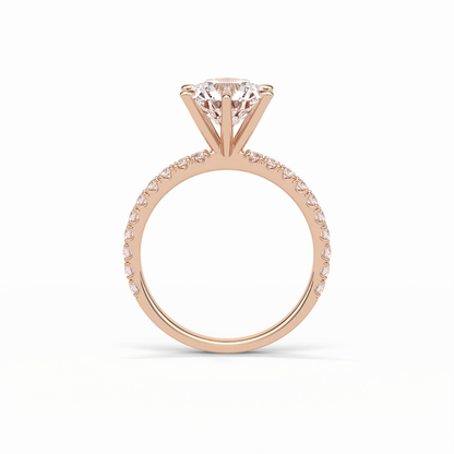 Radiant Pave Lab Grown Diamond Engagement Ring