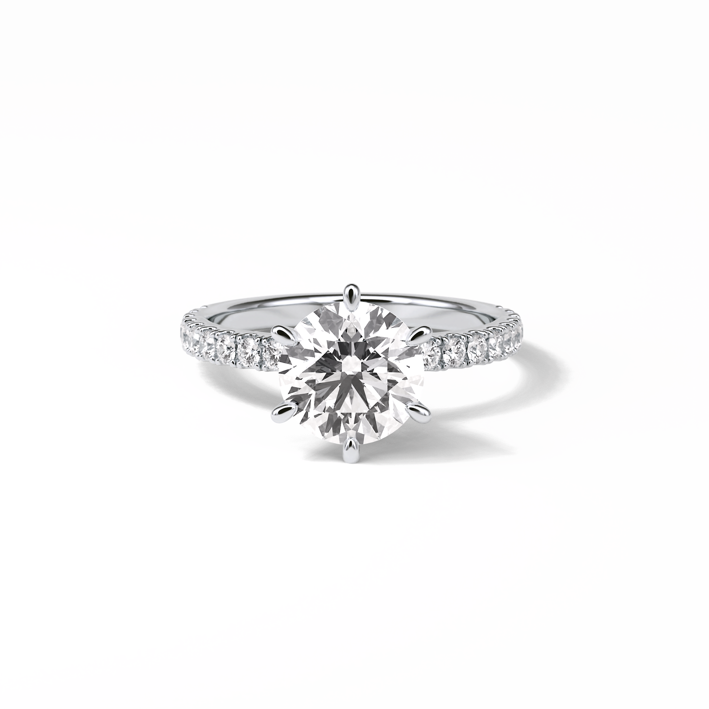 Radiant Pave Lab Grown Diamond Engagement Ring