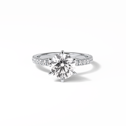Radiant Pave Lab Grown Diamond Engagement Ring