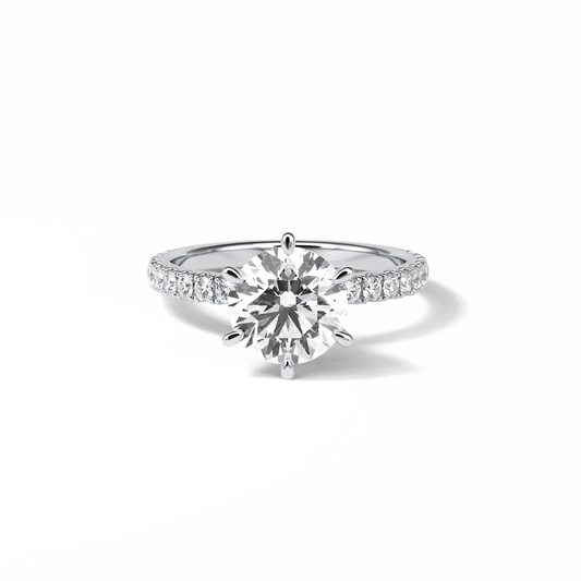 Radiant Pave Lab Grown Diamond Engagement Ring