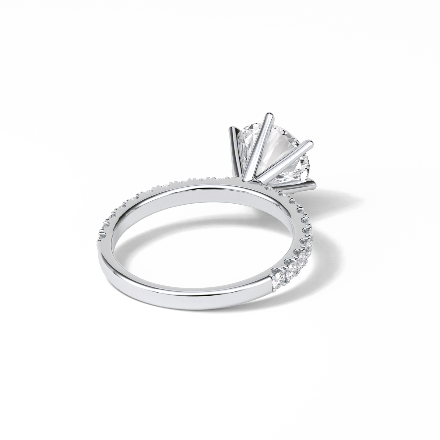 Radiant Pave Lab Grown Diamond Engagement Ring