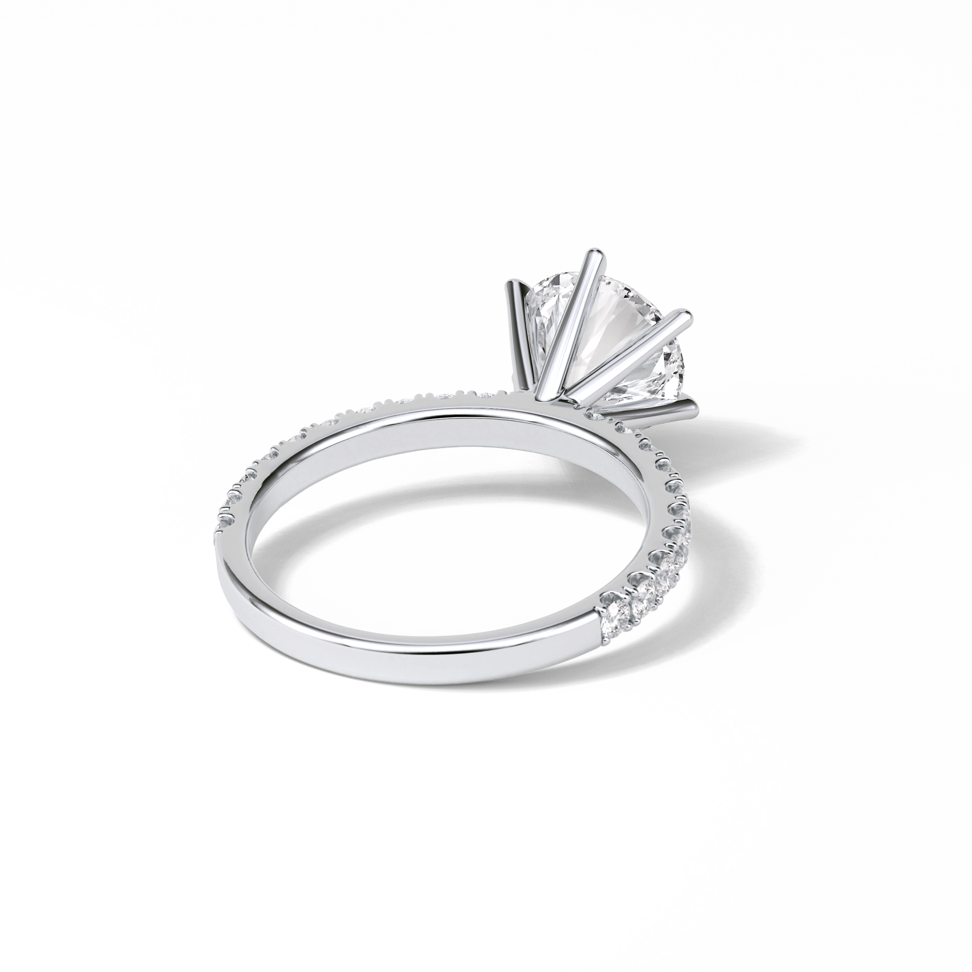 Radiant Pave Lab Grown Diamond Engagement Ring