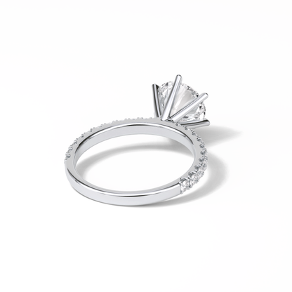 Radiant Pave Lab Grown Diamond Engagement Ring