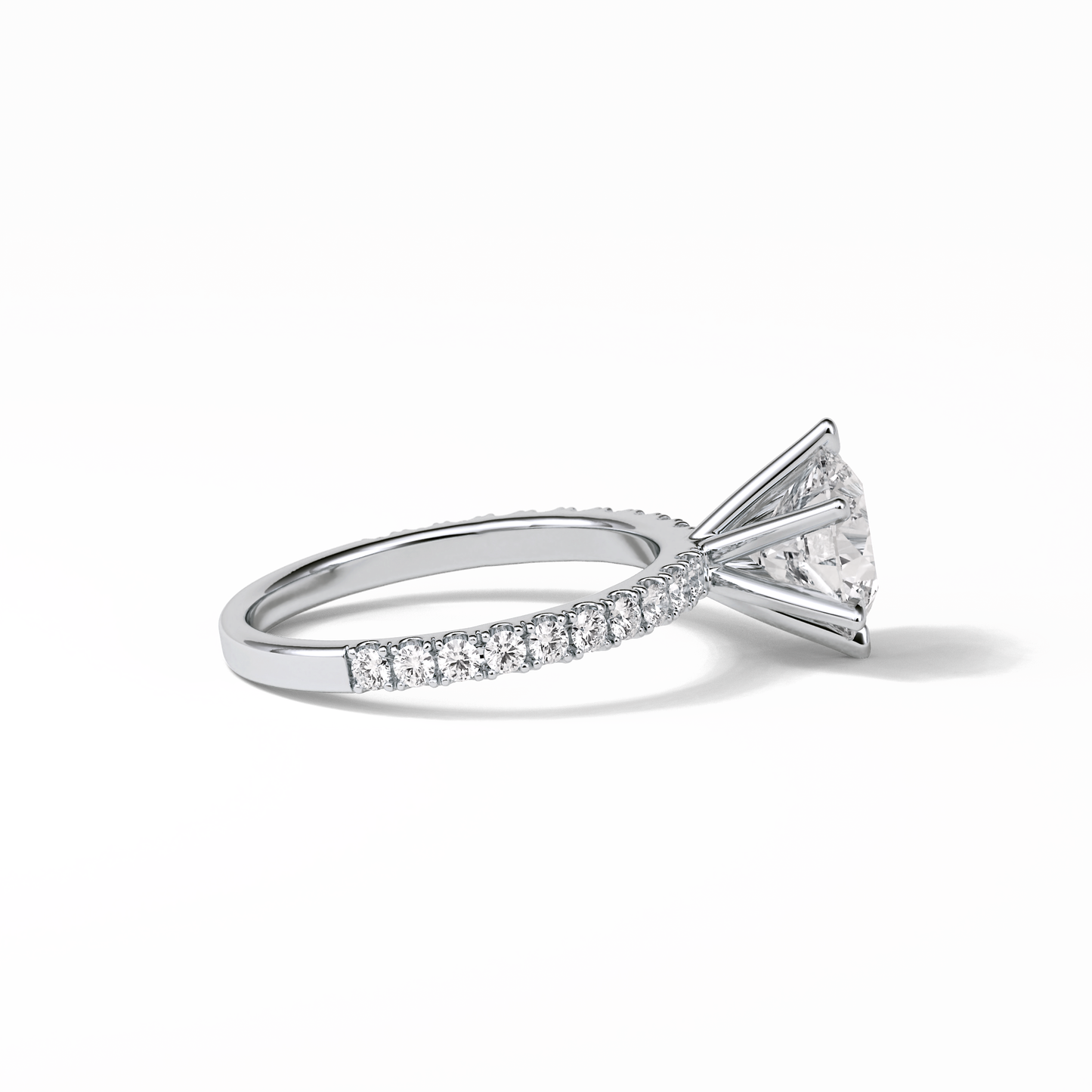 Radiant Pave Lab Grown Diamond Engagement Ring