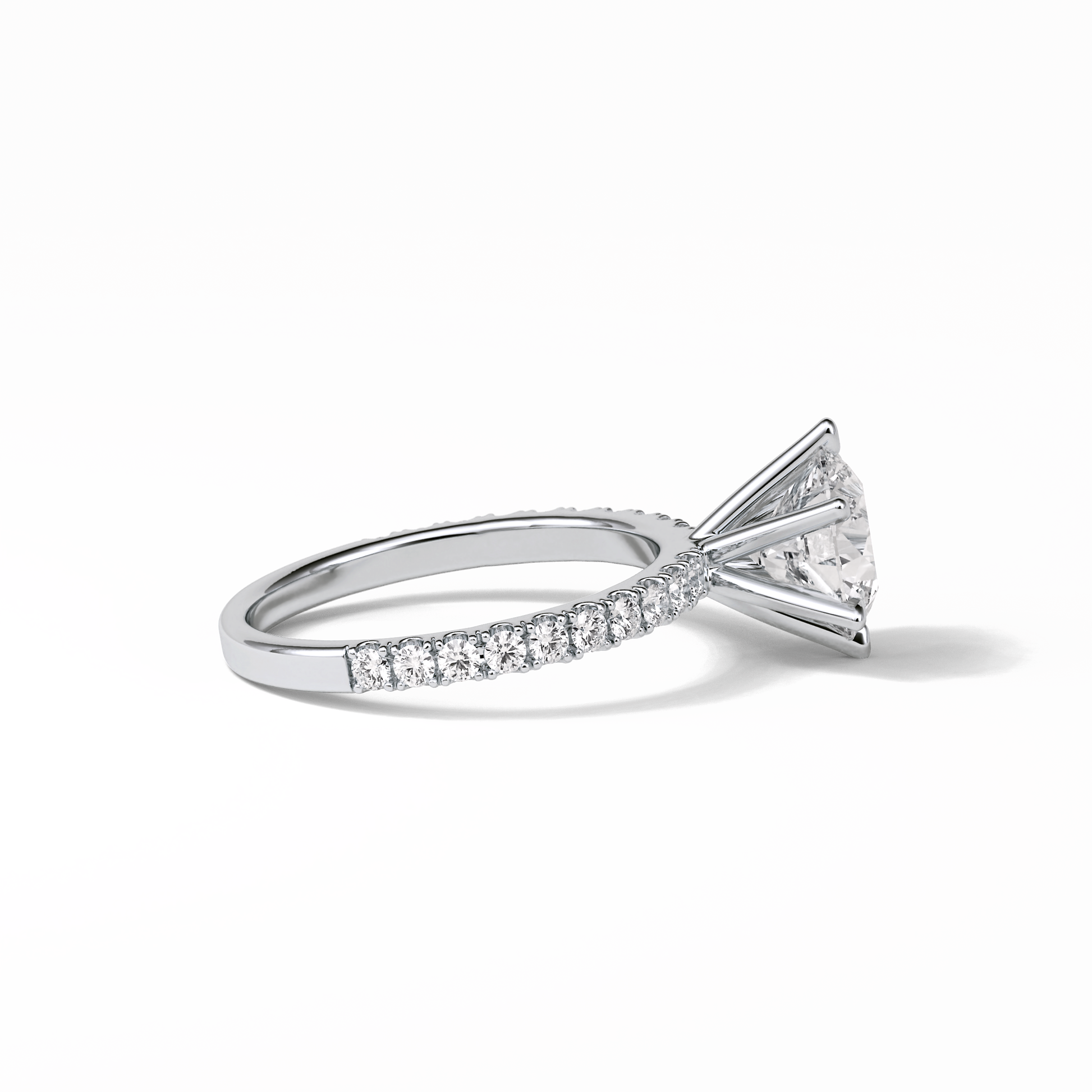 Radiant Pave Lab Grown Diamond Engagement Ring