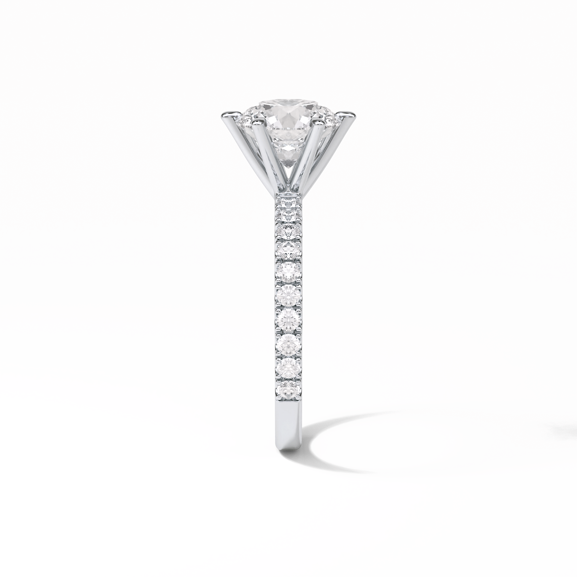 Radiant Pave Lab Grown Diamond Engagement Ring