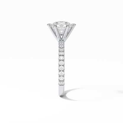 Radiant Pave Lab Grown Diamond Engagement Ring