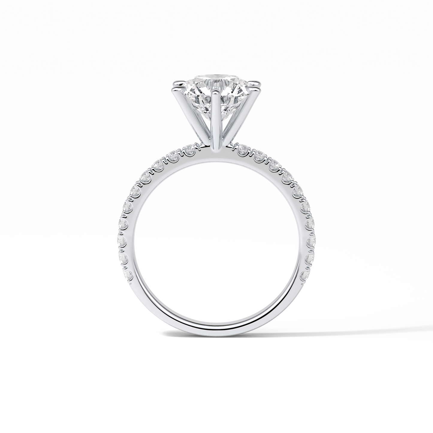 Radiant Pave Lab Grown Diamond Engagement Ring