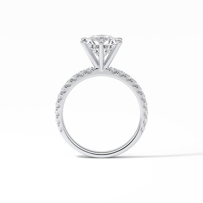 Radiant Pave Lab Grown Diamond Engagement Ring