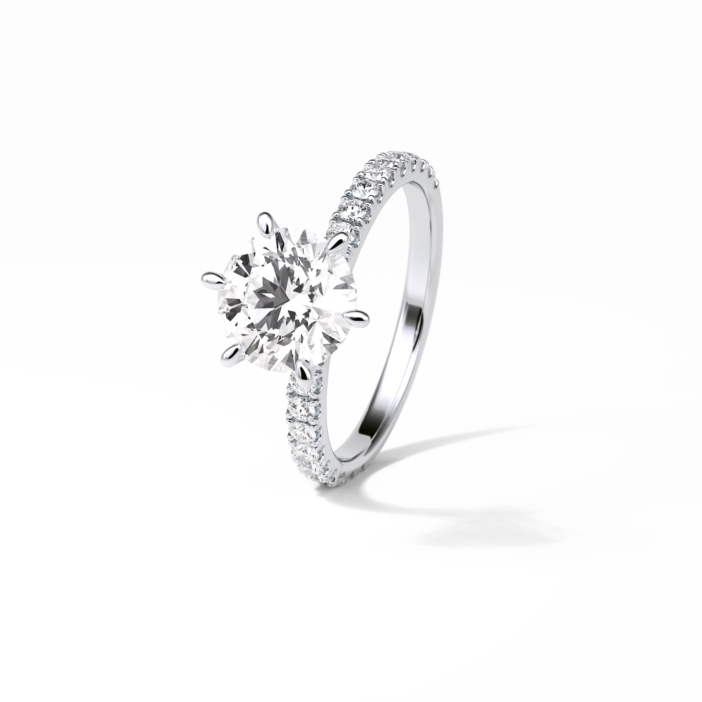 Radiant Pave Lab Grown Diamond Engagement Ring