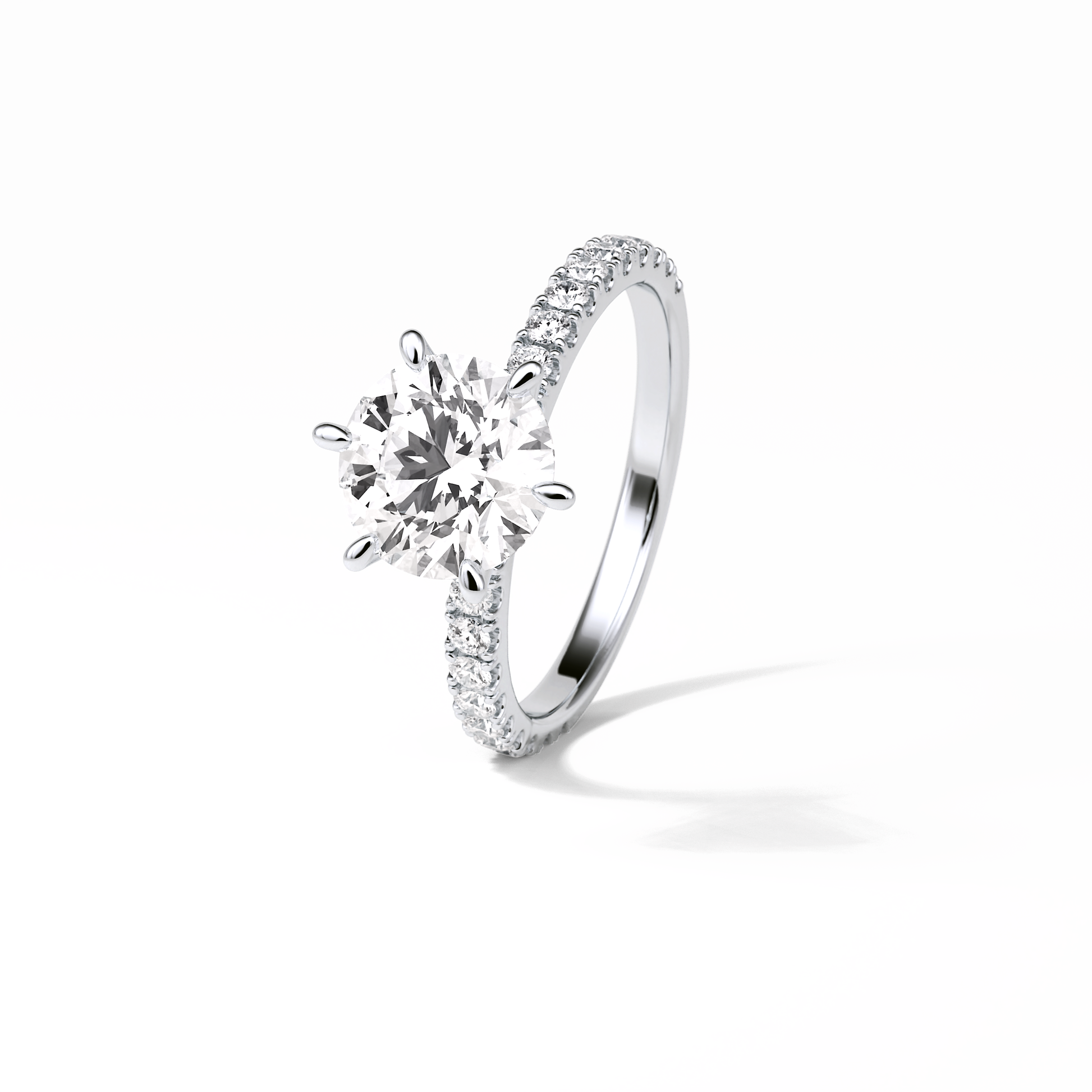 Radiant Pave Lab Grown Diamond Engagement Ring