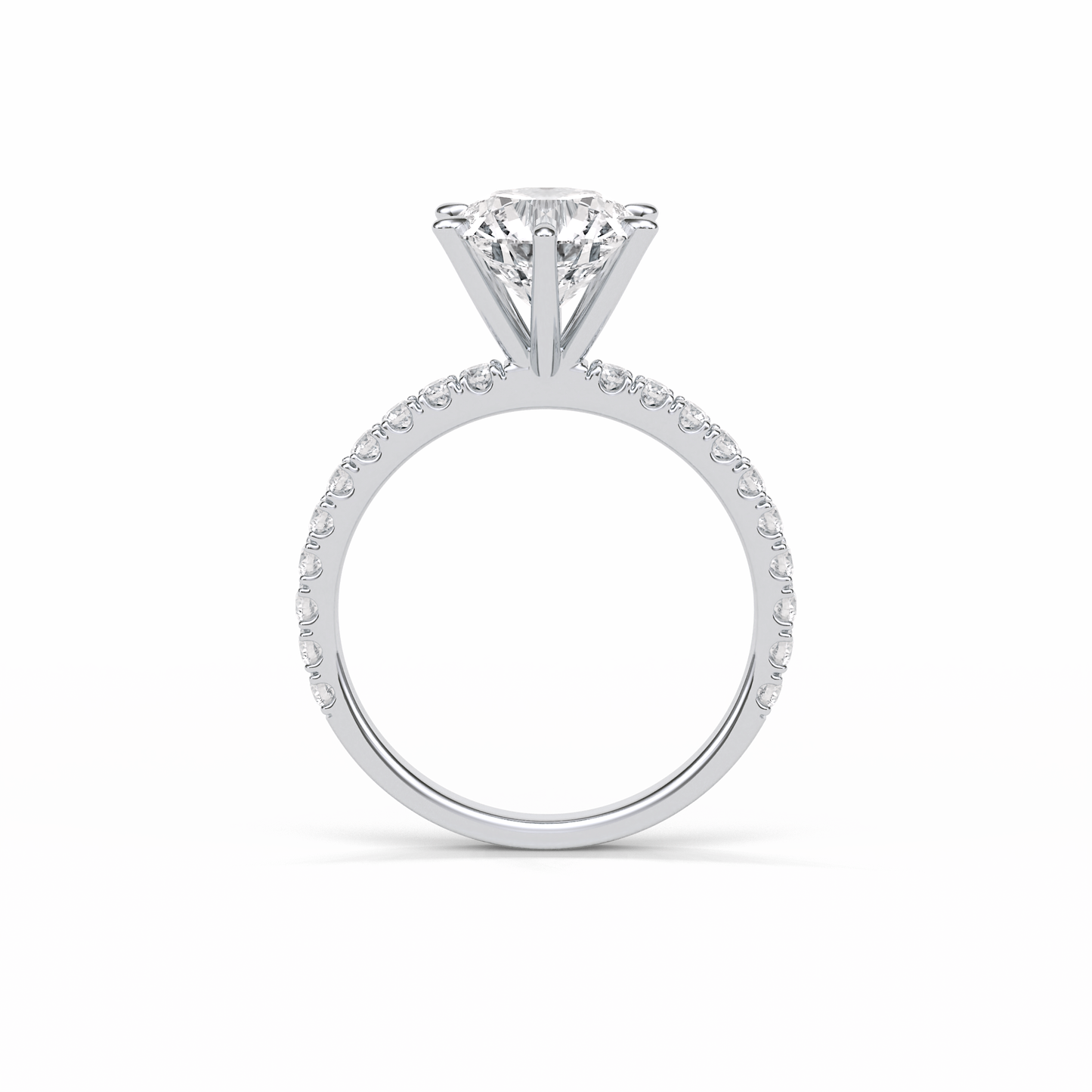 Radiant Pave Lab Grown Diamond Engagement Ring