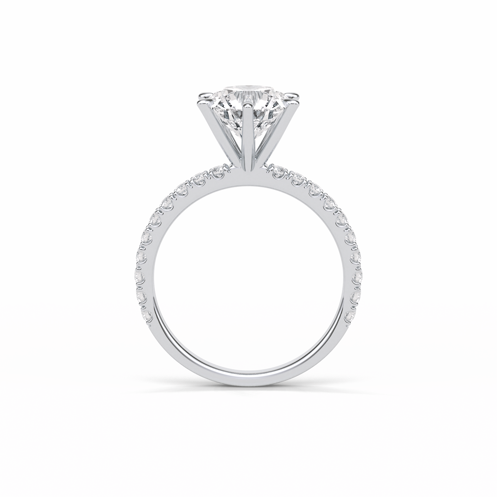 Radiant Pave Lab Grown Diamond Engagement Ring