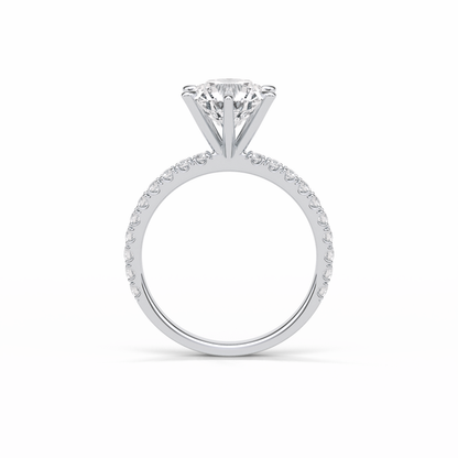 Radiant Pave Lab Grown Diamond Engagement Ring