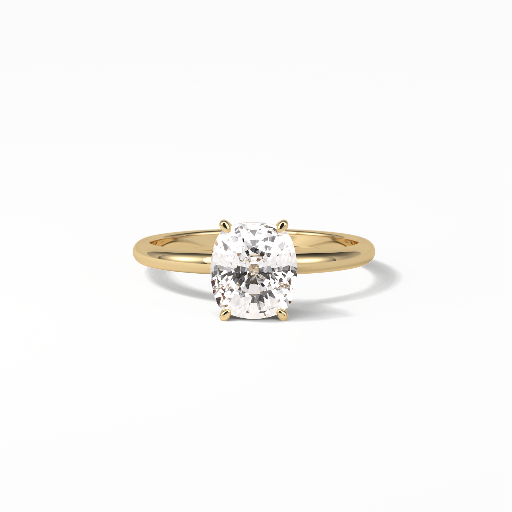 Elongated Cushion Solitaire Lab Grown Diamond Engagement Ring