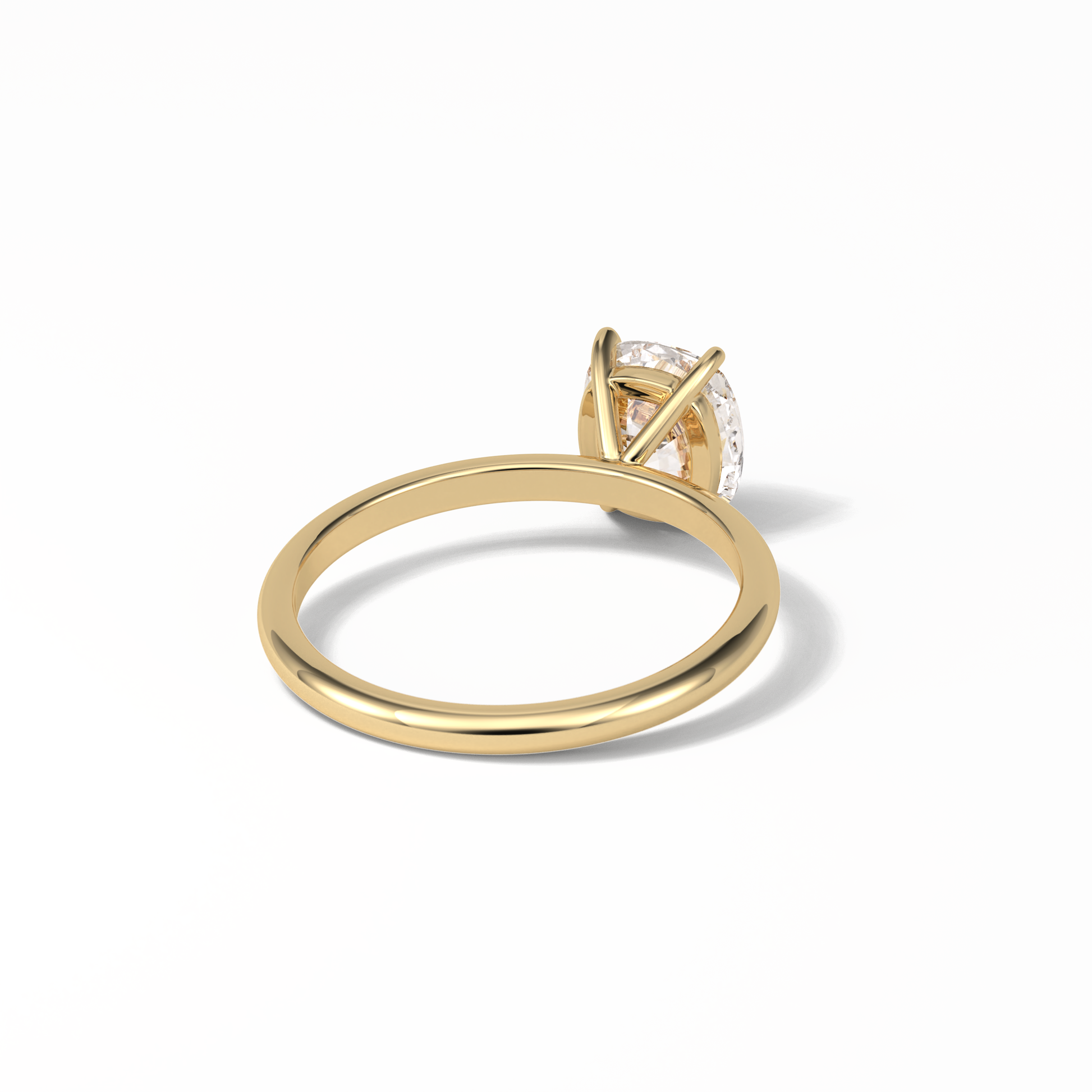 Elongated Cushion Solitaire Lab Grown Diamond Engagement Ring