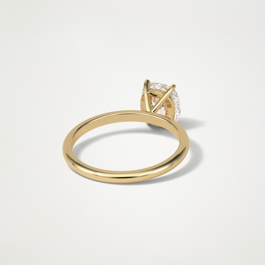 Elongated Cushion Solitaire Lab Grown Diamond Engagement Ring