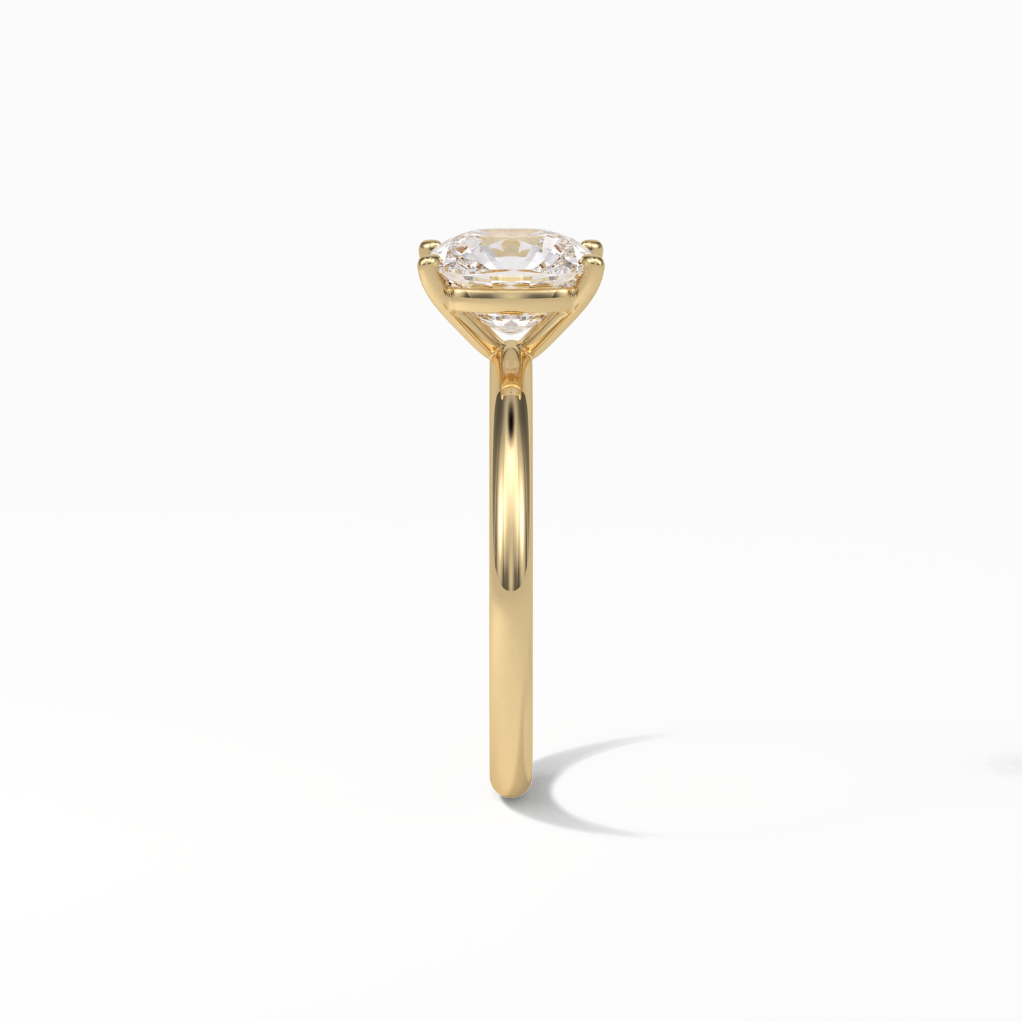 Elongated Cushion Solitaire Lab Grown Diamond Engagement Ring