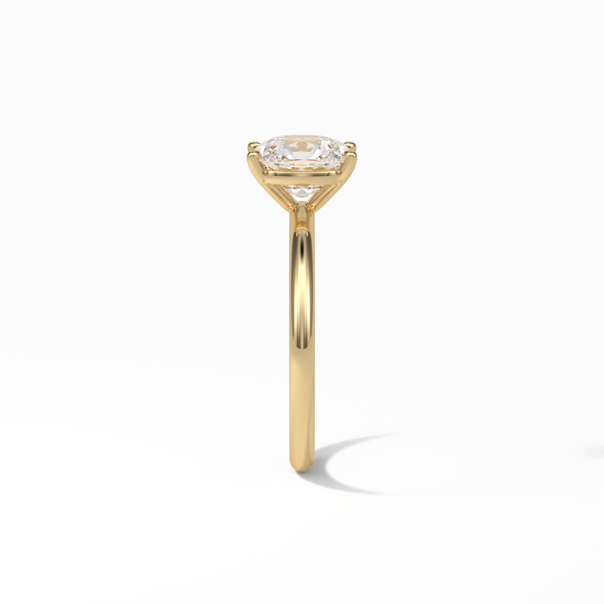Elongated Cushion Solitaire Lab Grown Diamond Engagement Ring