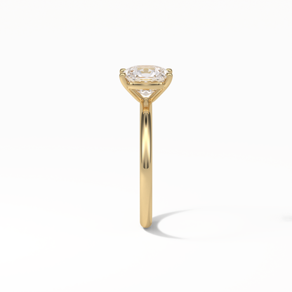 Elongated Cushion Solitaire Lab Grown Diamond Engagement Ring