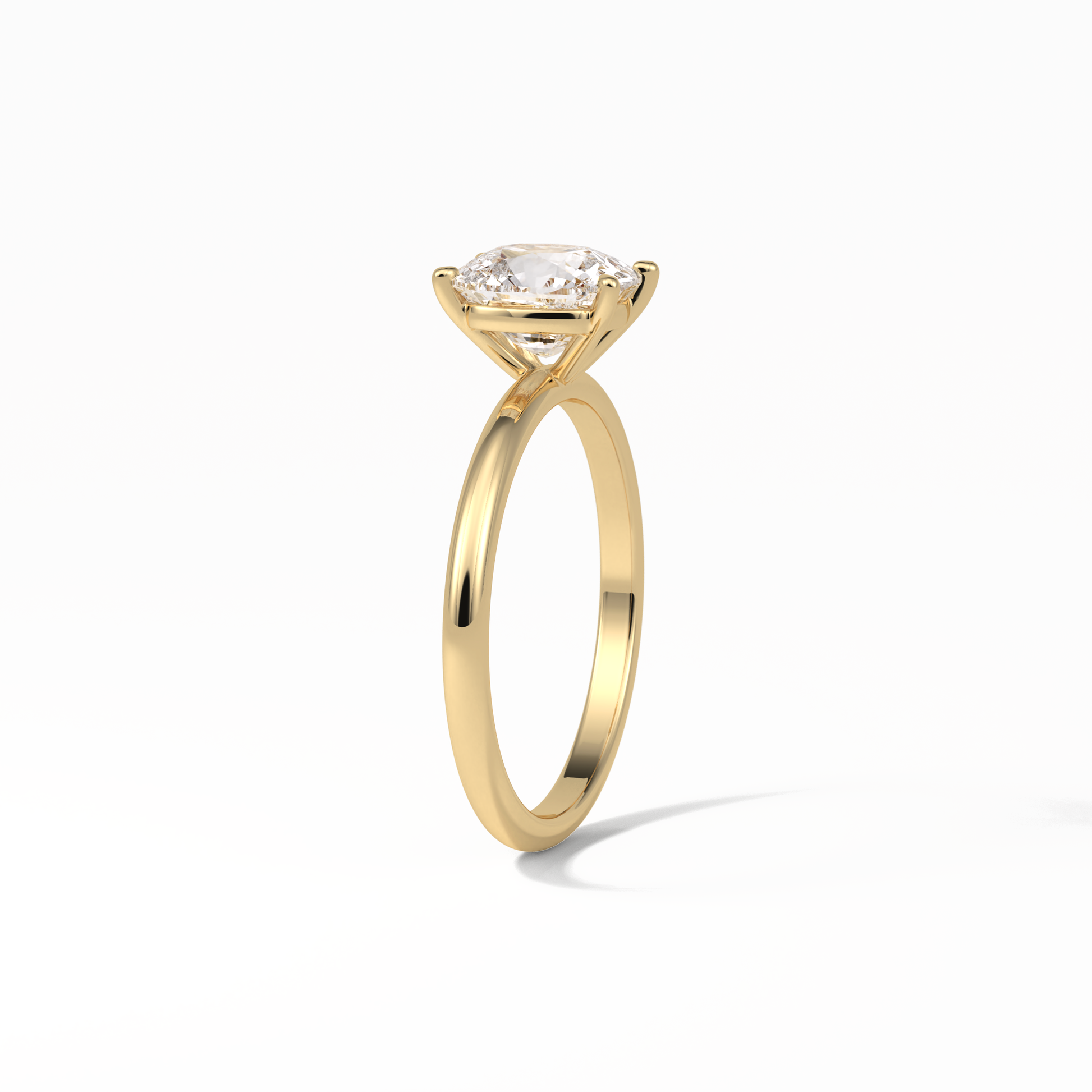 Elongated Cushion Solitaire Lab Grown Diamond Engagement Ring