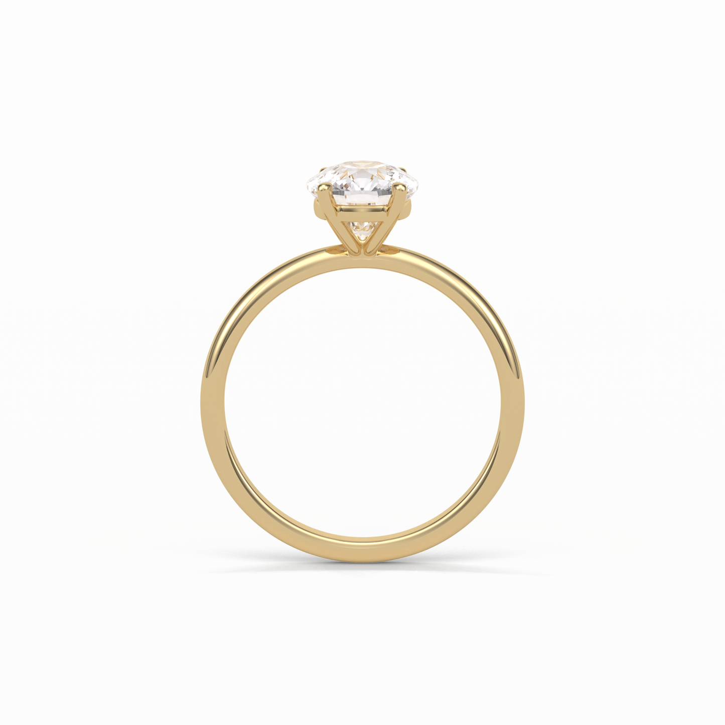 Elongated Cushion Solitaire Lab Grown Diamond Engagement Ring