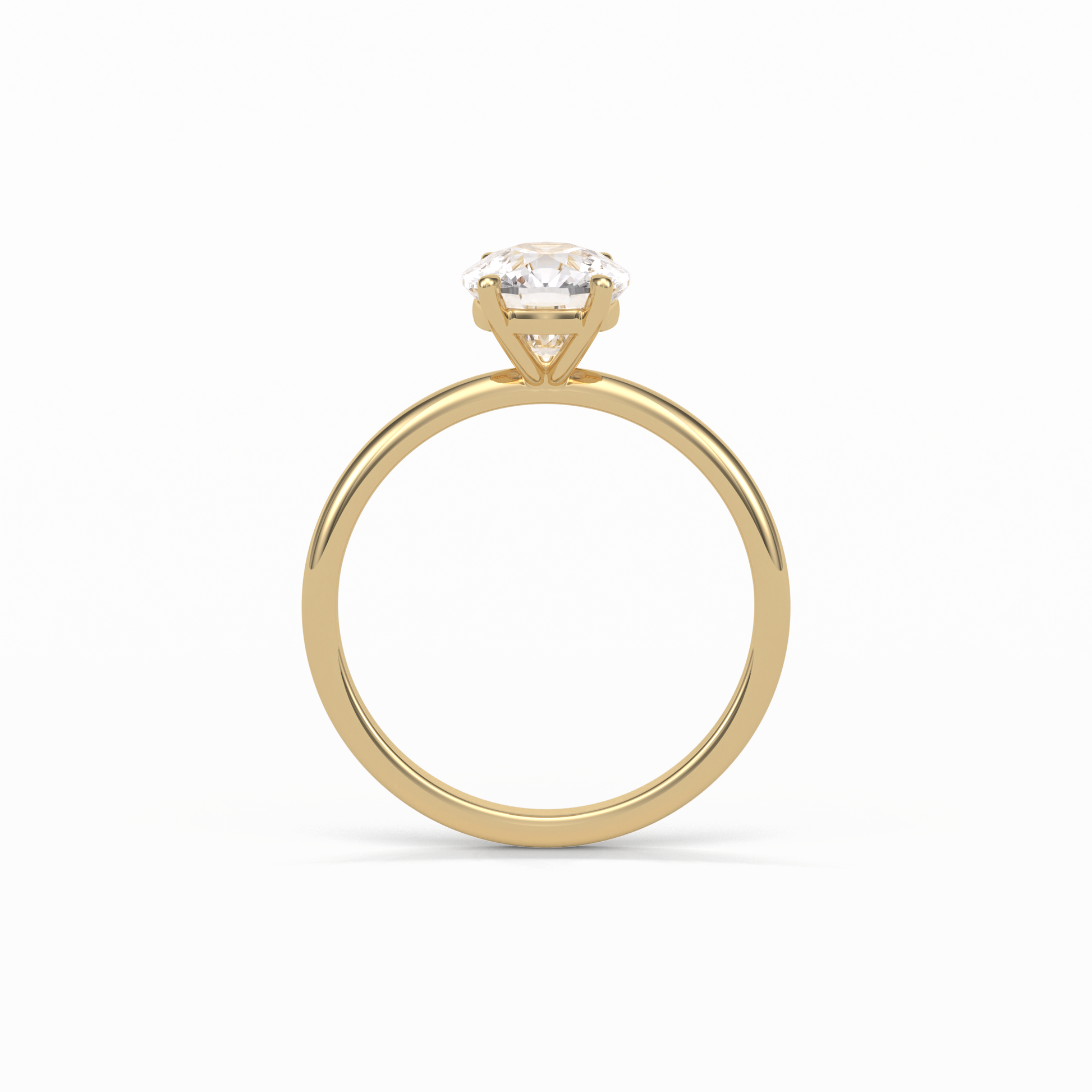 Elongated Cushion Solitaire Lab Grown Diamond Engagement Ring