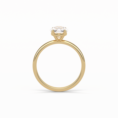 Elongated Cushion Solitaire Lab Grown Diamond Engagement Ring