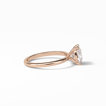 Elongated Cushion Solitaire Lab Grown Diamond Engagement Ring